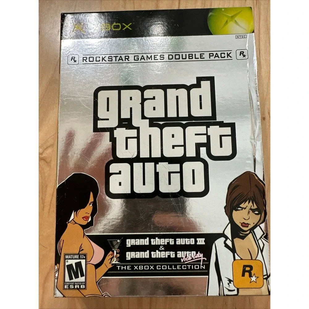 Grand Theft Auto Double Pack (Microsoft Xbox, 2003) Rockstar Games Auto 3 & Vice